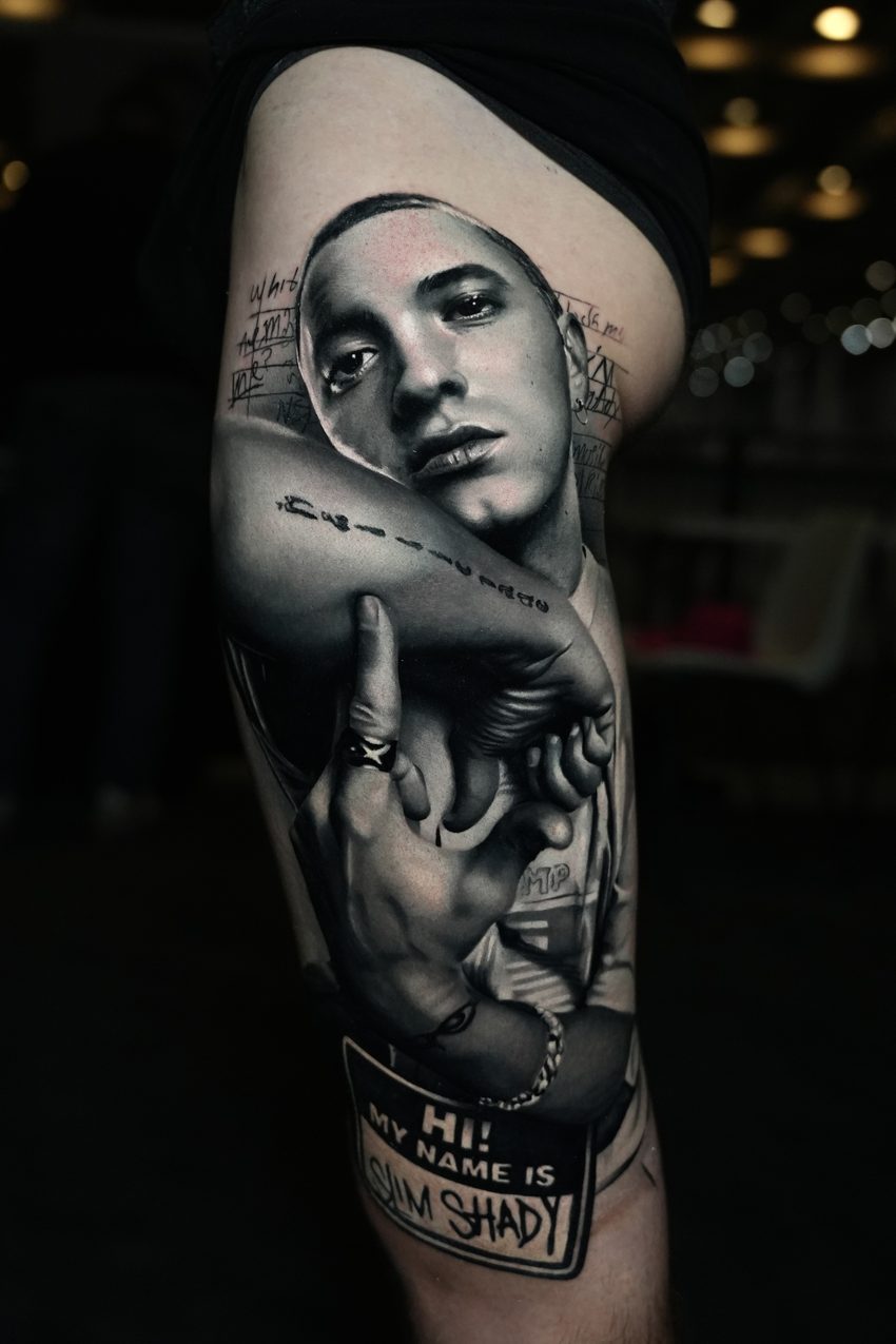 Ritratto tatuato di Brijan Dollaku