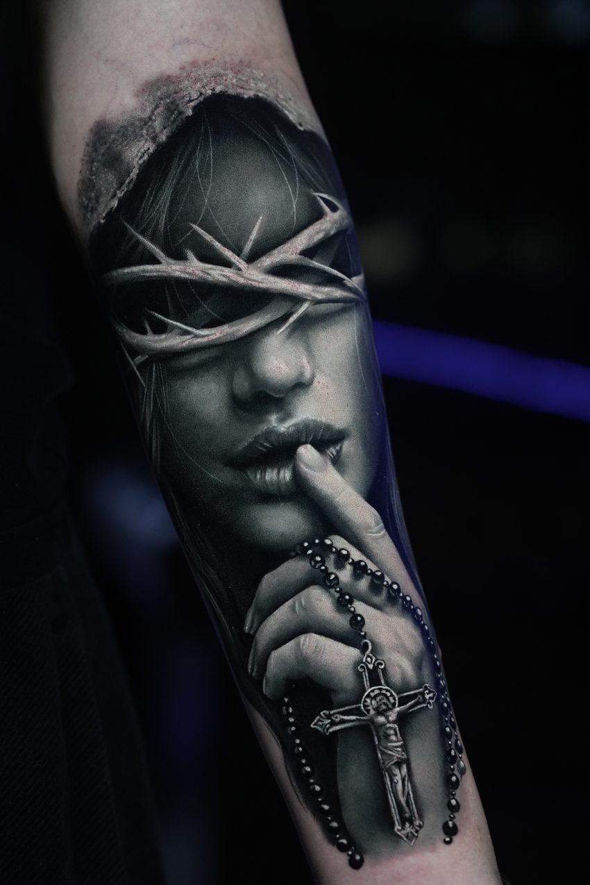 Ritratto tatuato di Brijan Dollaku